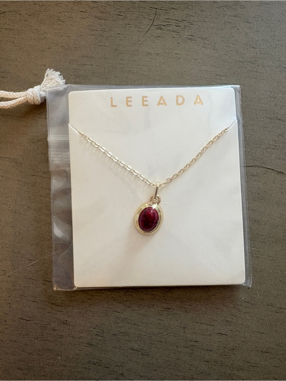 Leeada Oval Gemstone Pendant Necklace